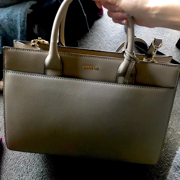 Oroton Bags Oroton Beige Work Bag Poshmark